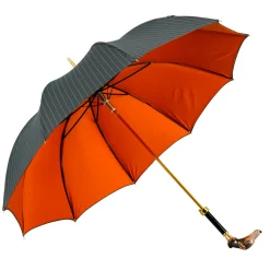 Exclusive striped umbrella - hand-painted greyhound umbrella