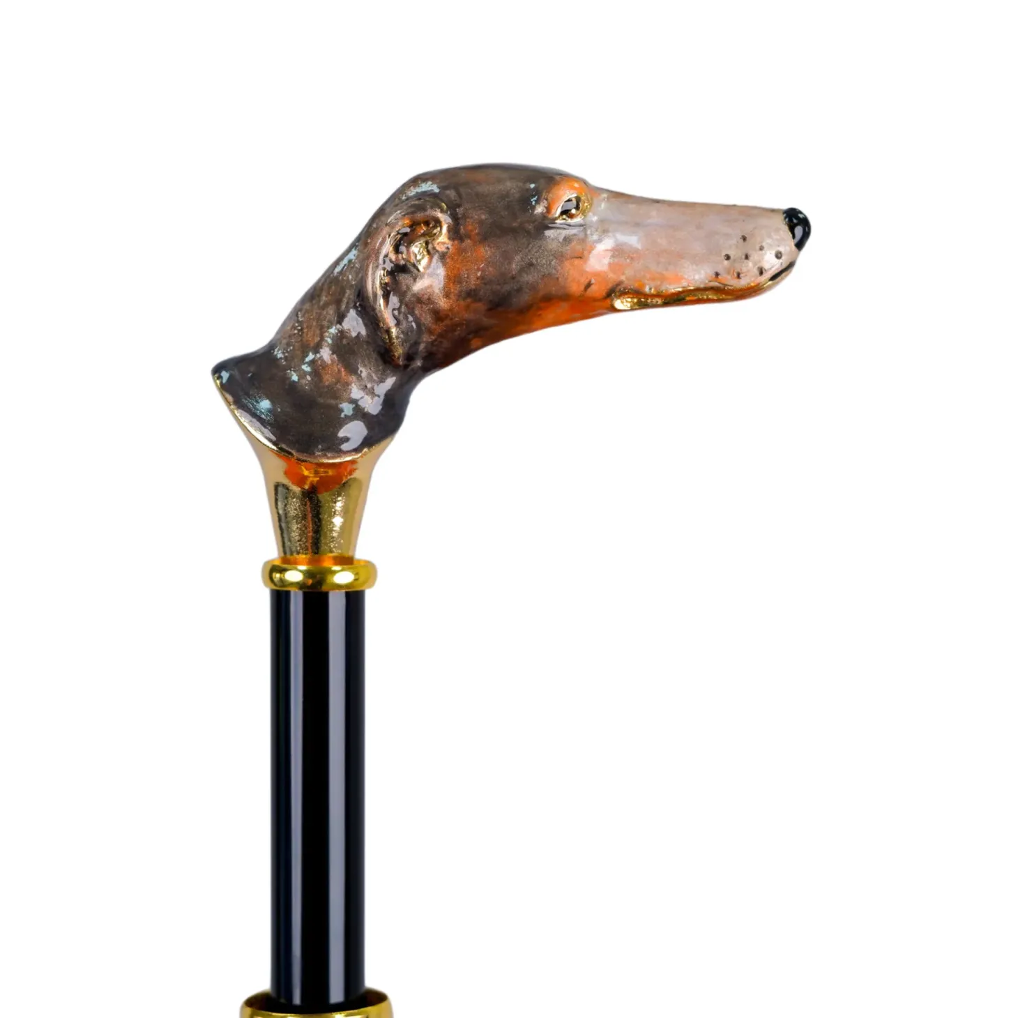 Exclusive striped umbrella - hand-painted greyhound umbrella