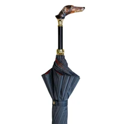 Exclusive striped umbrella - hand-painted greyhound umbrella