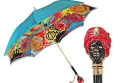 Exclusive umbrella with colorfull Sicily "Testa di moro"