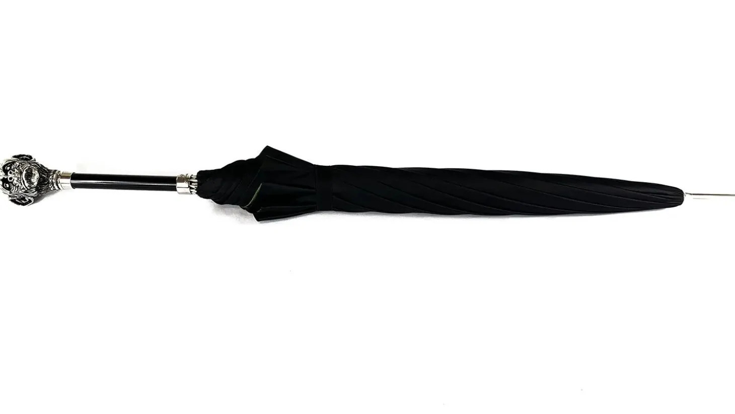 Exclusive umbrella with hand-painted monkey handle