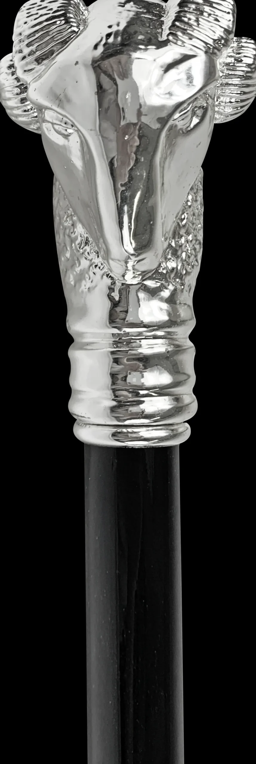 Exclusive Walking stick with Silverplated 925 Ram