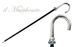 Fantastic Men's cane with aquamarine crystals