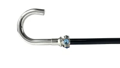 Fantastic Men's cane with aquamarine crystals