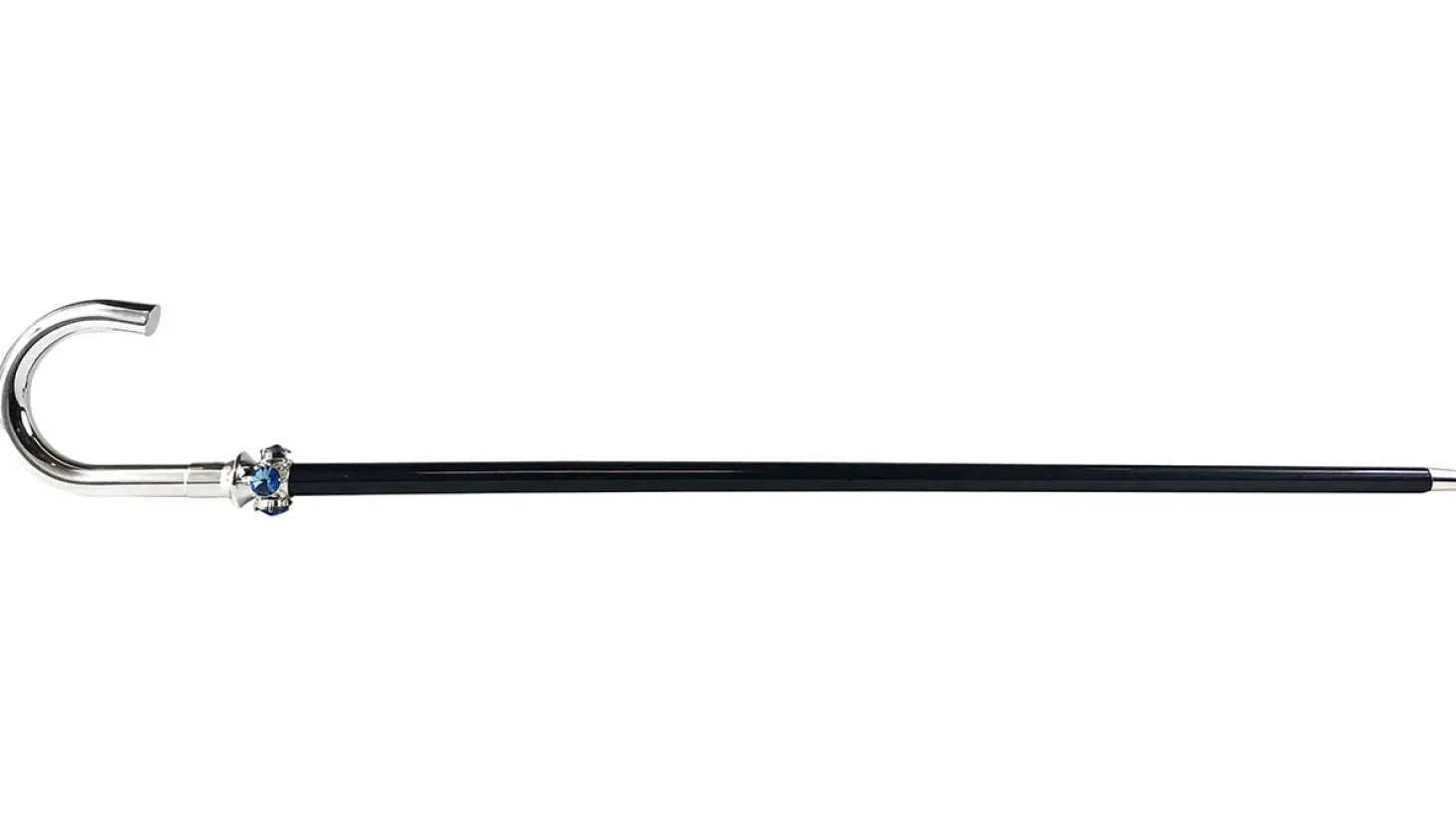 Fantastic Men's cane with aquamarine crystals