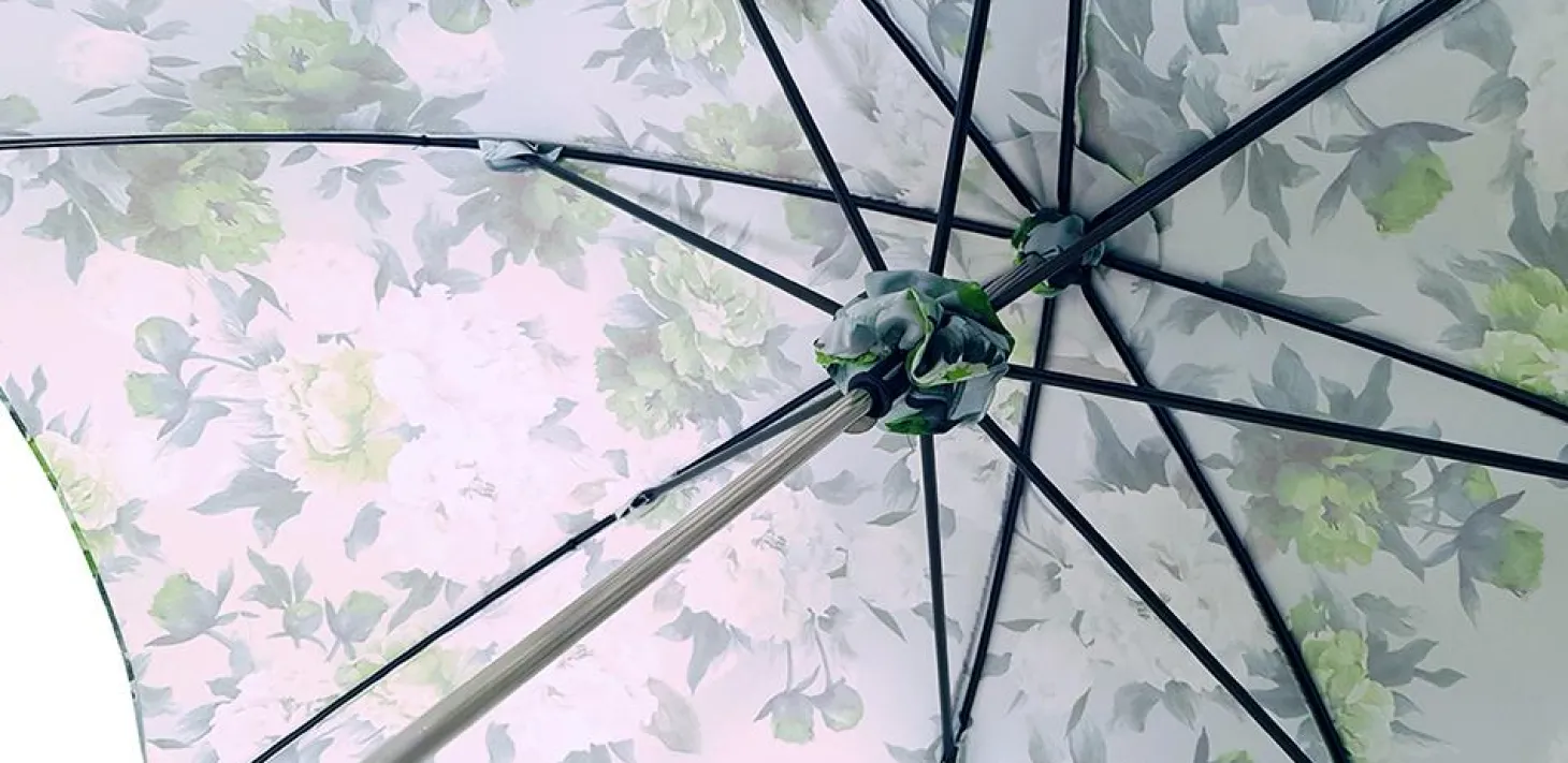 Flowered Green Parasol