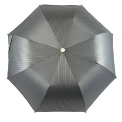 Folding gray striped umbrella for men
