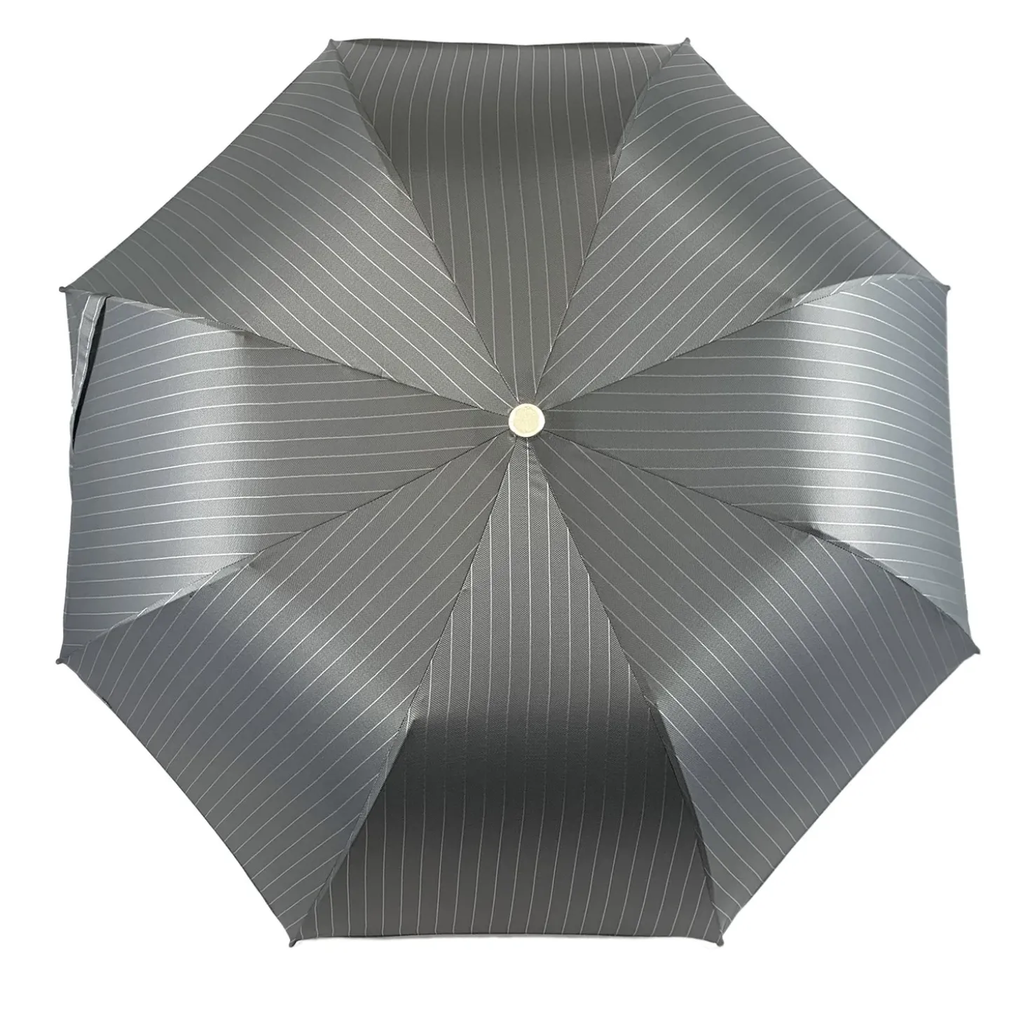 Folding gray striped umbrella for men