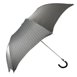 Folding gray striped umbrella for men