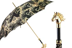 Gold Horse Head Handle Umbrella – Elegant Equestrian Design