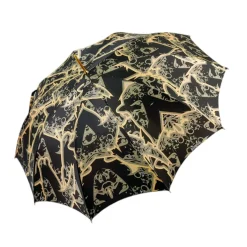 Gold Horse Head Handle Umbrella – Elegant Equestrian Design