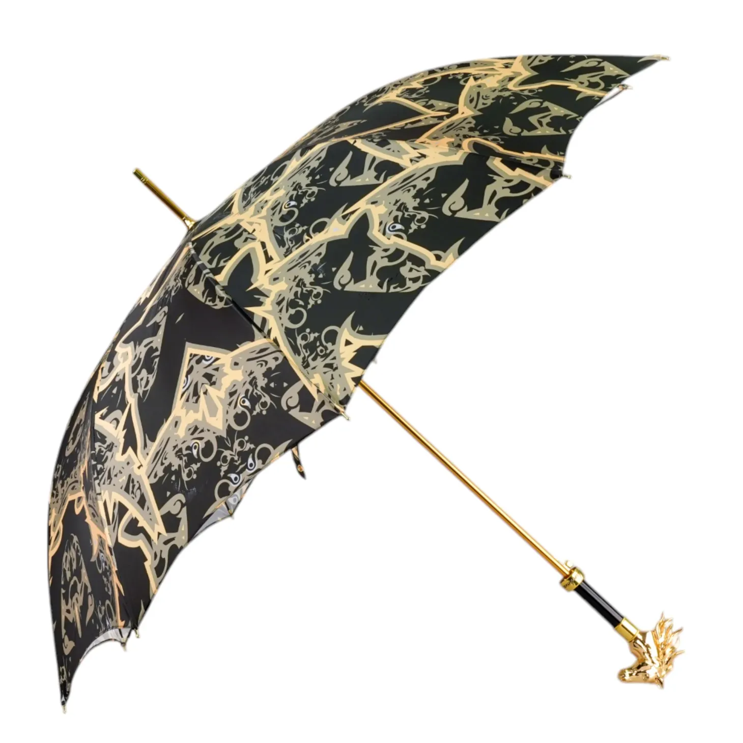 Gold Horse Head Handle Umbrella – Elegant Equestrian Design