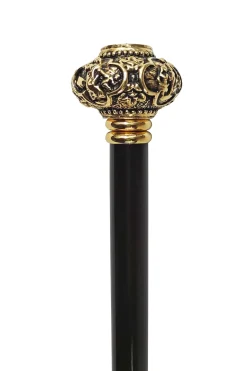 Golden knob with Red crystal