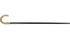 Goldplated Curved Walking-stick with Pearls