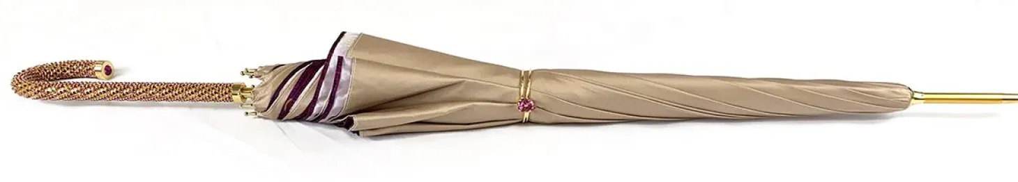 Gorgeous Cream Color Umbrella With Double Fabric