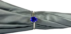 Grey Umbrella With Floral Print Interior - Exclusive Pattern