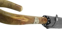 Handcrafted Grey Umbrella - Natural Ash Wood-Handle