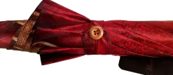 Handcrafted Umbrella - Striped Red And Cream - Shaded Colors - Malacca