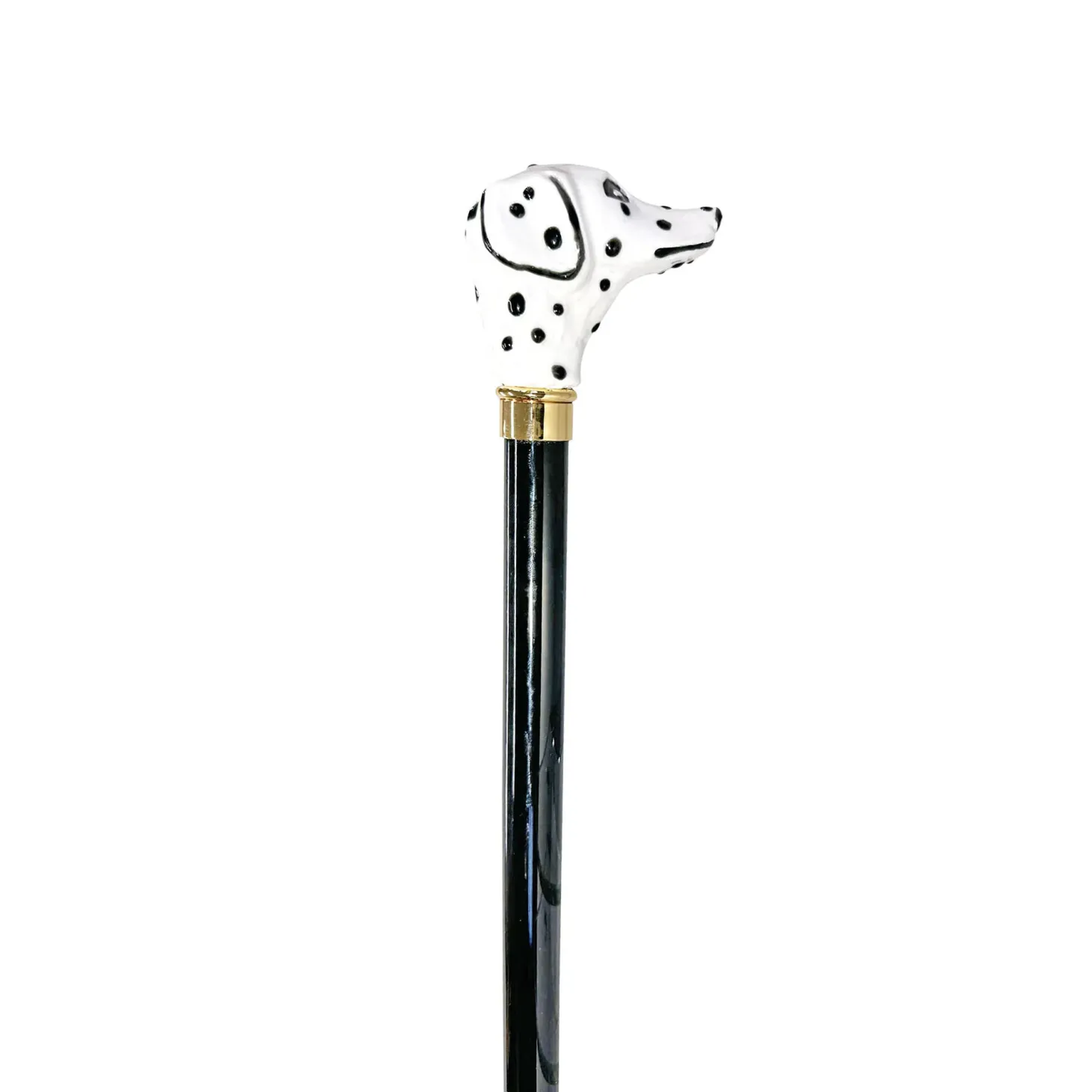 Hand-enameled Dalmatian Dog Walking stick