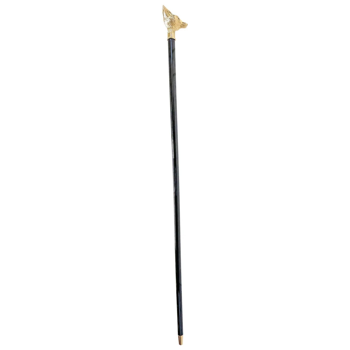 Handmade Fox Walking stick - 24K gold-plated