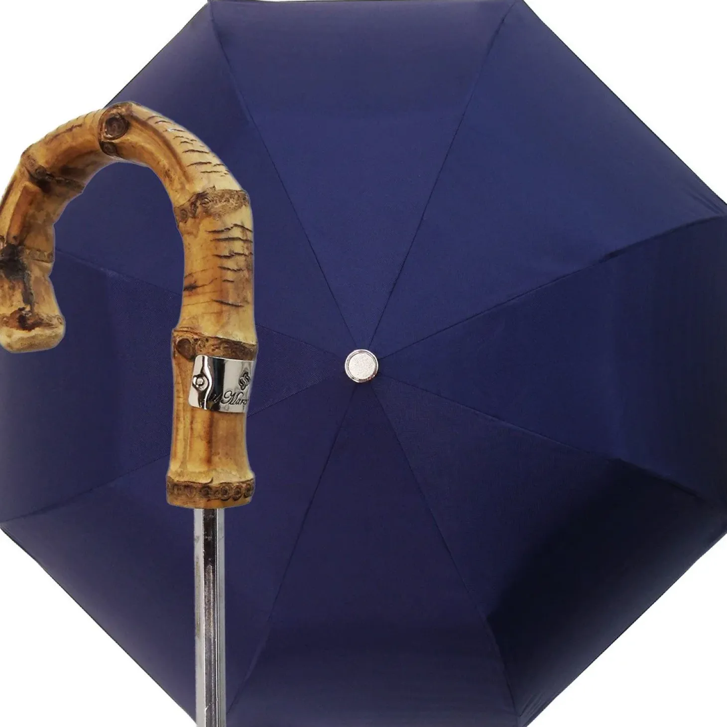 Handmade Men's Compact Umbrella in a Blue Color