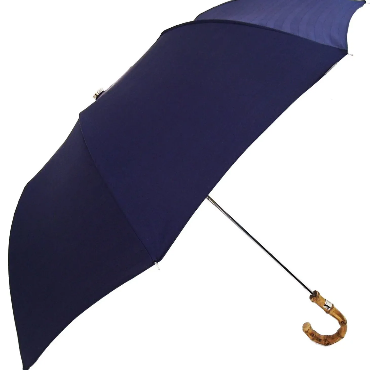 Handmade Men's Compact Umbrella in a Blue Color