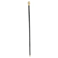 Handmade owl Walking stick with purple stone - 24K gold-plated
