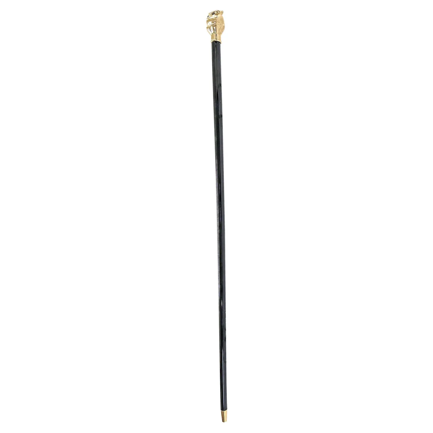 Handmade owl Walking stick with purple stone - 24K gold-plated