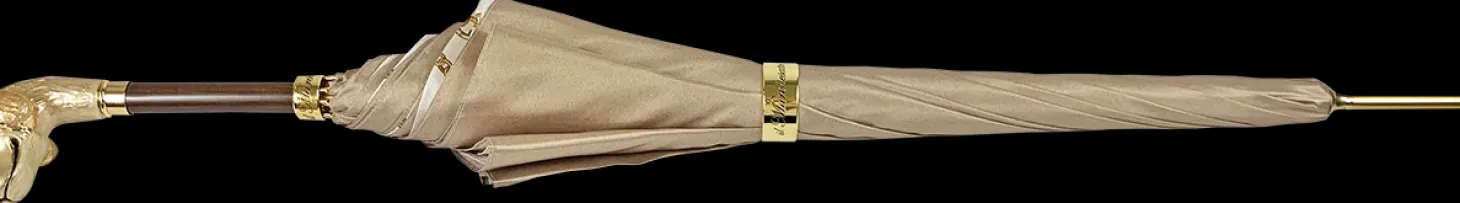 Handmade umbrella with hand-enamelled Dog and Elegant design