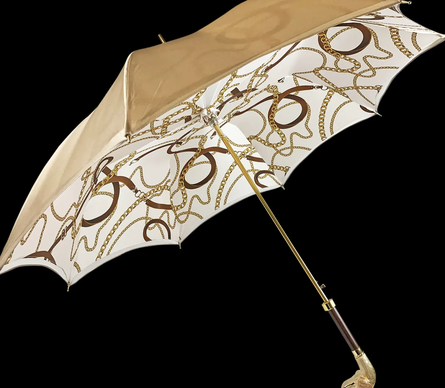Handmade umbrella with hand-enamelled Dog and Elegant design