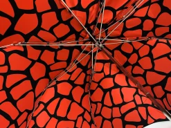 Handmade umbrella with Sphere decorated with red crystals