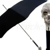 il Marchesato Lux Silver Swarovski Skull Umbrella