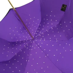 Il Marchesato luxury black-purple double cloth umbrellas Luxury Crystals Umbrellas