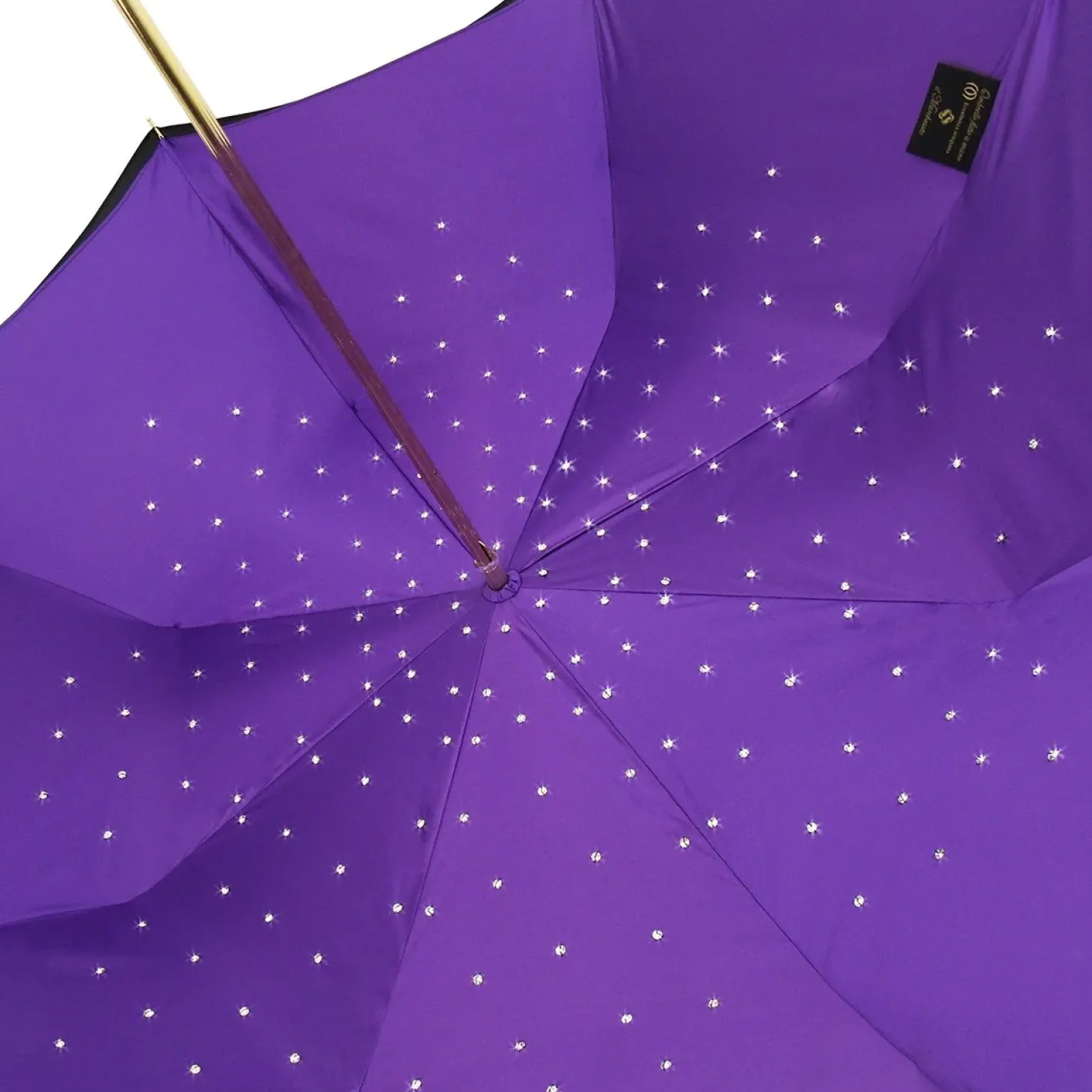 Il Marchesato luxury black-purple double cloth umbrellas Luxury Crystals Umbrellas