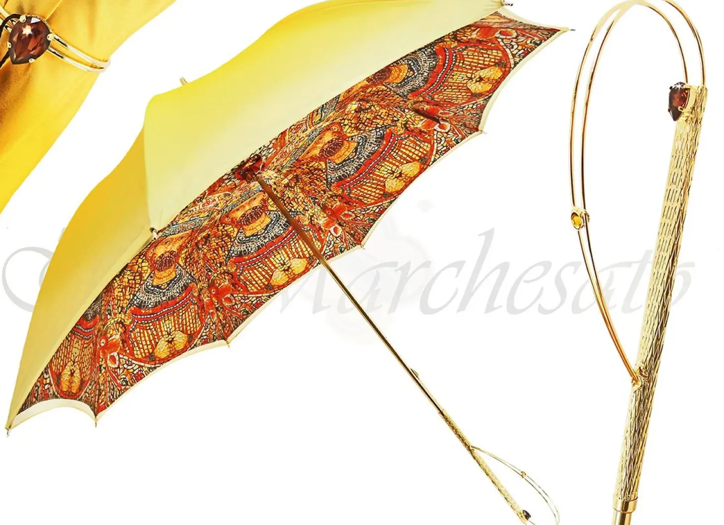 il Marchesato Luxury Gradient Yellow Umbrella, Double Cloth