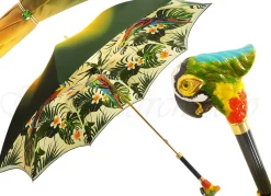 il Marchesato Luxury Parrot Umbrella, Double Cloth