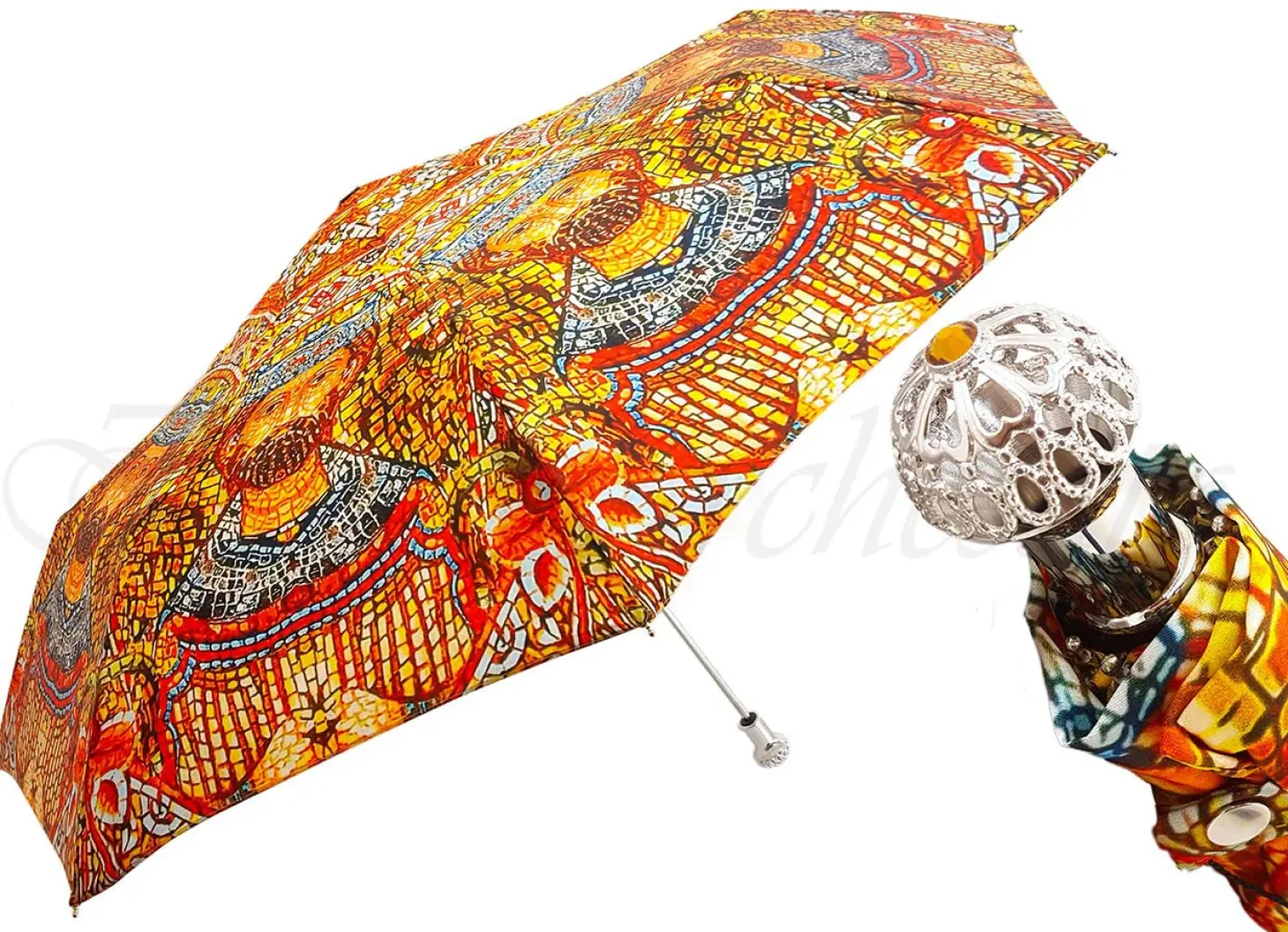 il Marchesato Women's Folding Umbrella - Byzantine Design