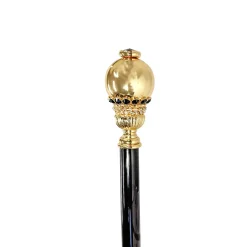 24K Gold Plated Round Ball Knob with crystals