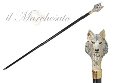 24K Gold plated Wolf - enamelled by hand