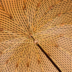 LIMITED COLLECTION - Jaquard polka dot gold umbrella