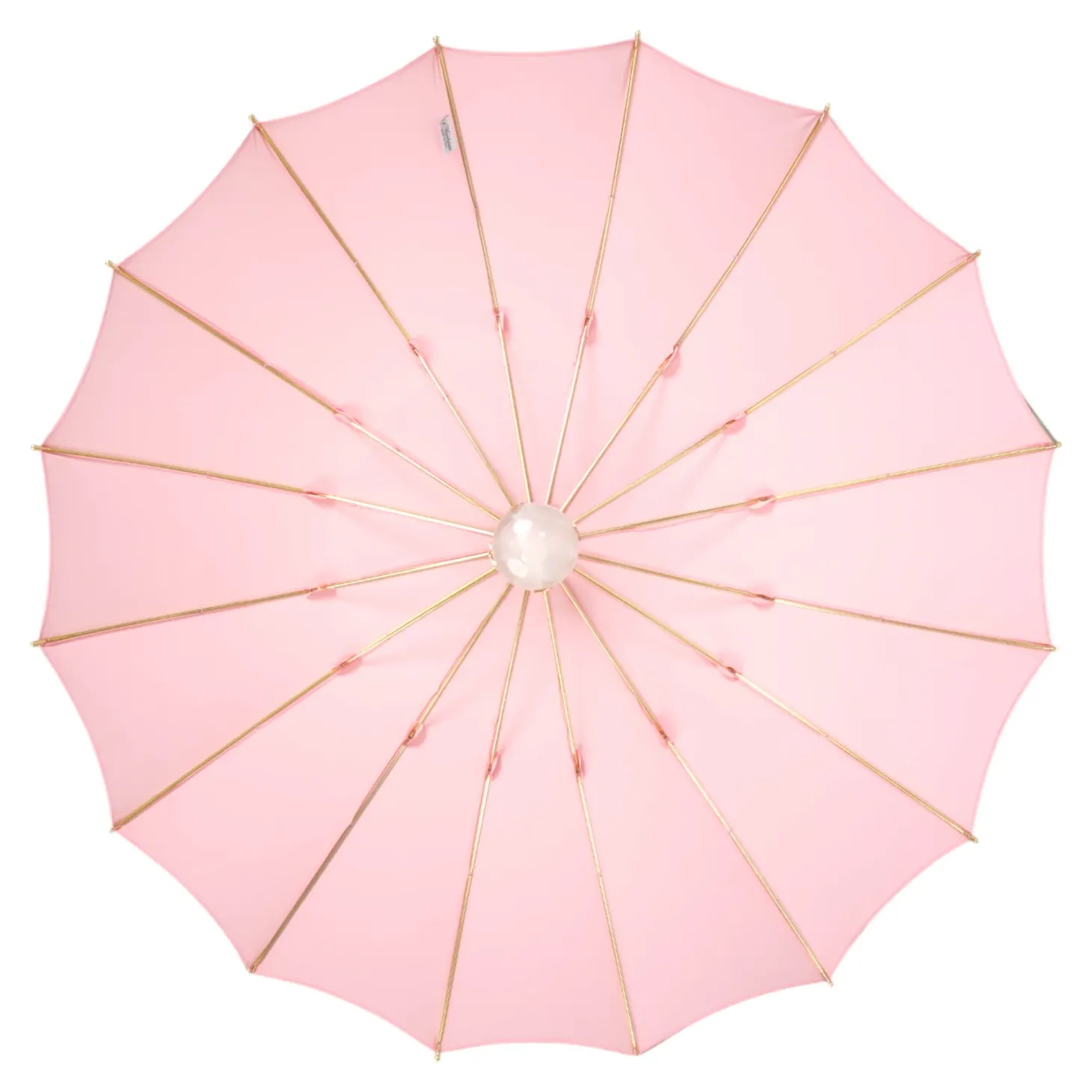LIMITED COLLECTION - Pink Umbrella with Gold-Plated Handle and Quartz