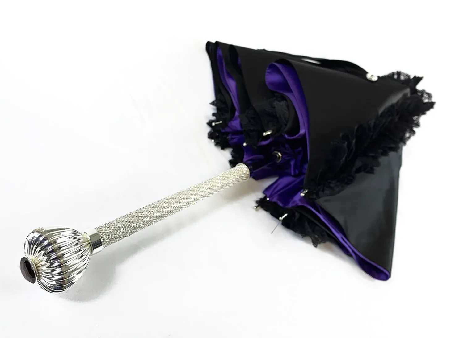 Limited collection - umbrella with Black lace - exclusive "ilMarchesat