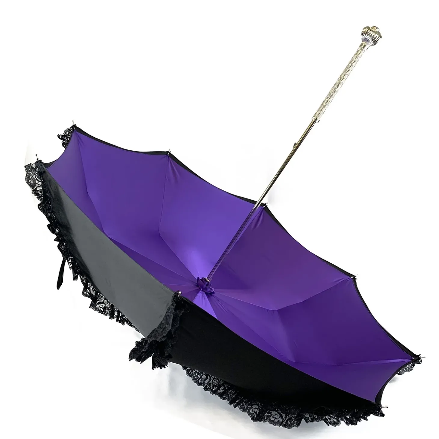 Limited collection - umbrella with Black lace - exclusive "ilMarchesat