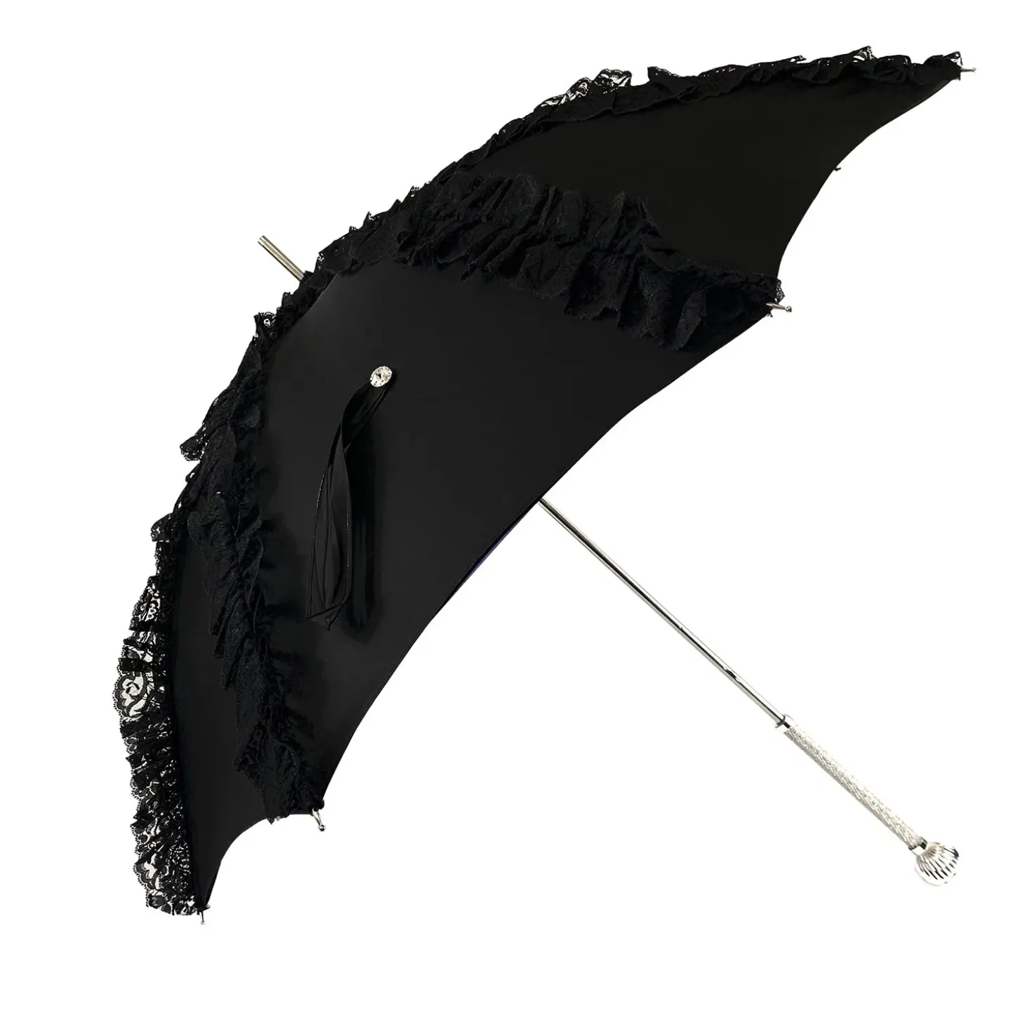 Limited collection - umbrella with Black lace - exclusive "ilMarchesat
