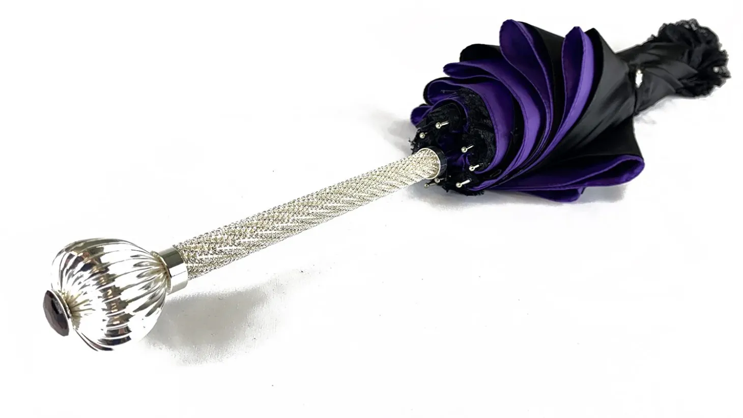 Limited collection - umbrella with Black lace - exclusive "ilMarchesat