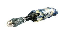 Lovely Folding Umbrella With Blue Poppies Design