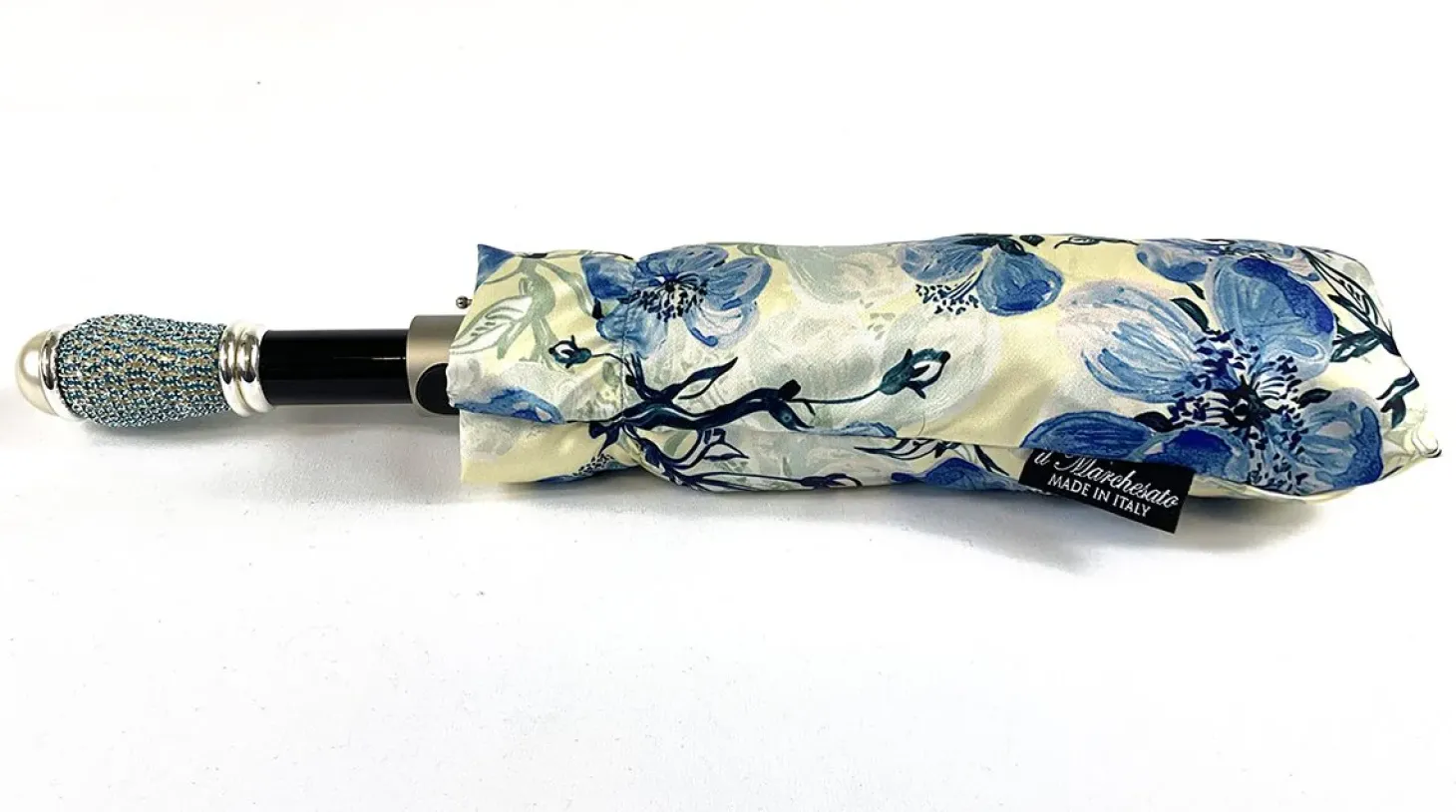 Lovely Folding Umbrella With Blue Poppies Design