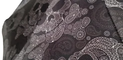 Lux Silver Swarovski Skull Folding Umbrella