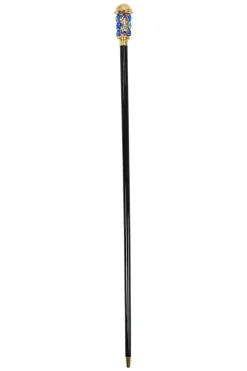 Luxurious Italian Tradition: 24K Gold-Plated Walking Cane Embellished