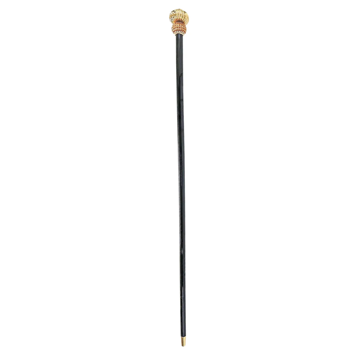 Luxurious Jeweled Walking Stick with Red Crystals
